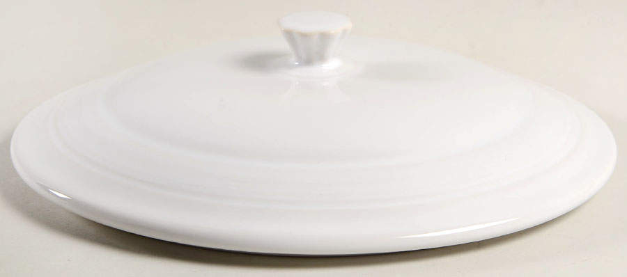 Fiesta White (Intro 1986) Lid for 2 Qt Round Covered Casserole by Homer Laughlin -1