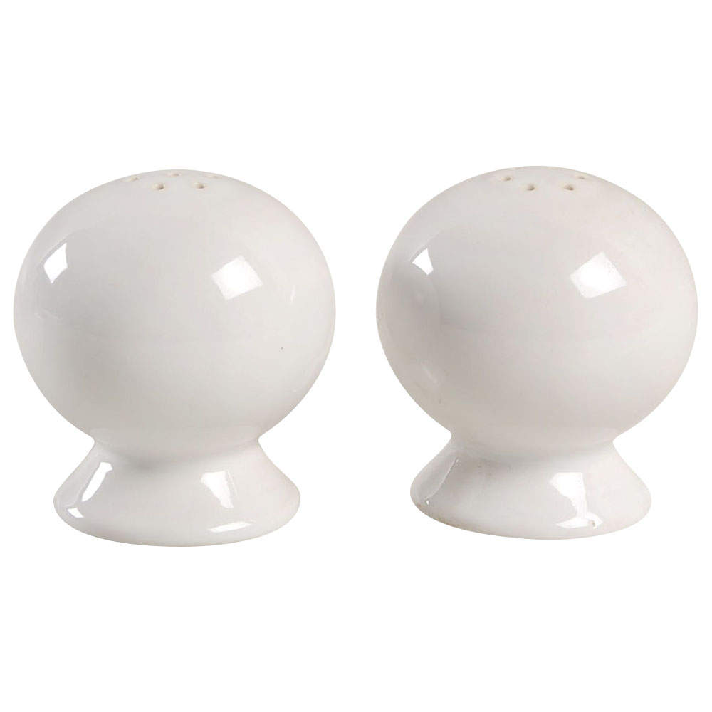 Fiesta White (Intro 1986) Salt & Pepper Set by Homer Laughlin -1