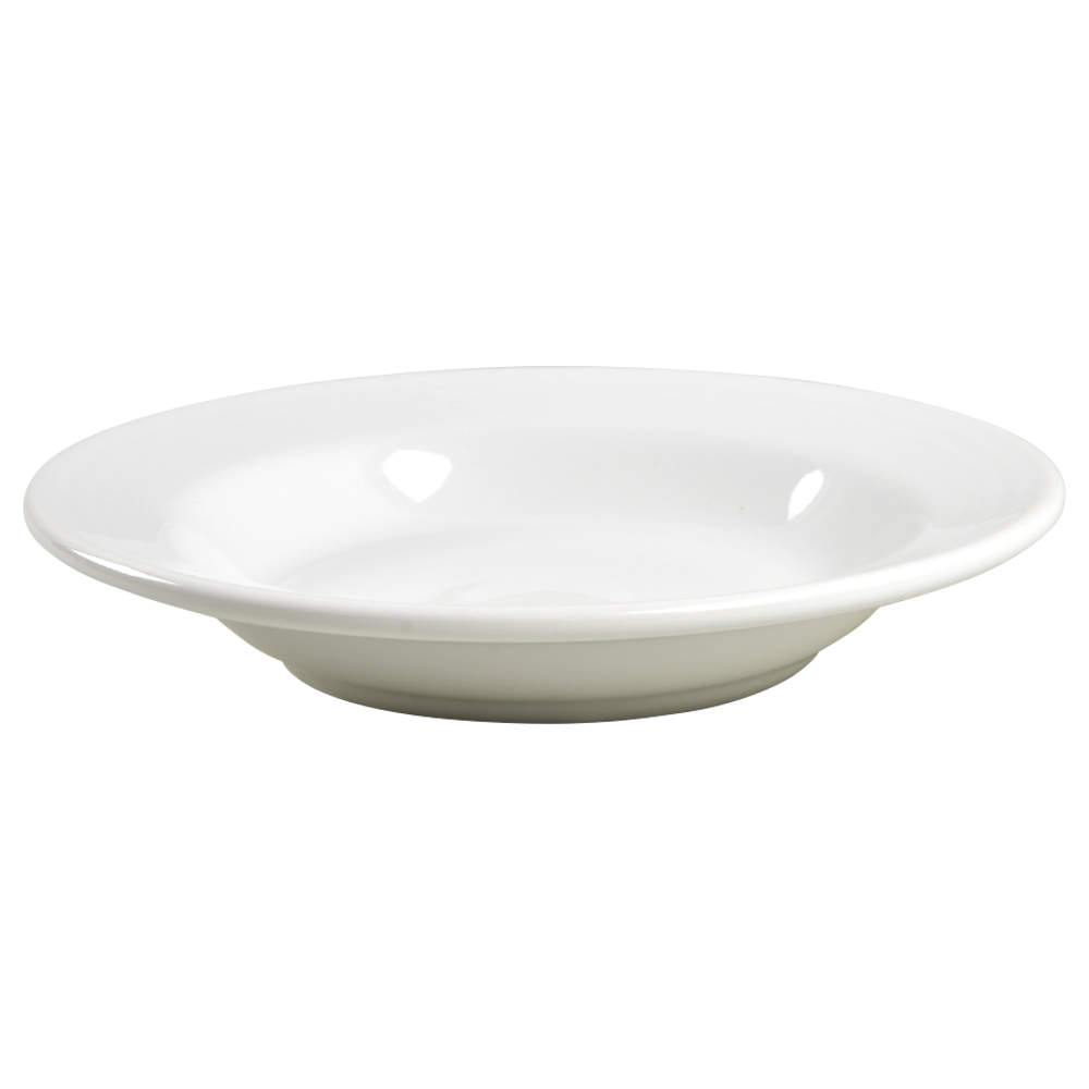 Fiesta White (Intro 1986) Large Rim Soup Bowl by Homer Laughlin -1