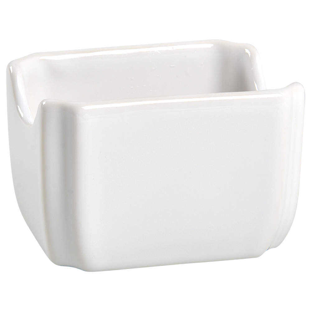 Fiesta White (Intro 1986) Sweetener Holder by Homer Laughlin -1