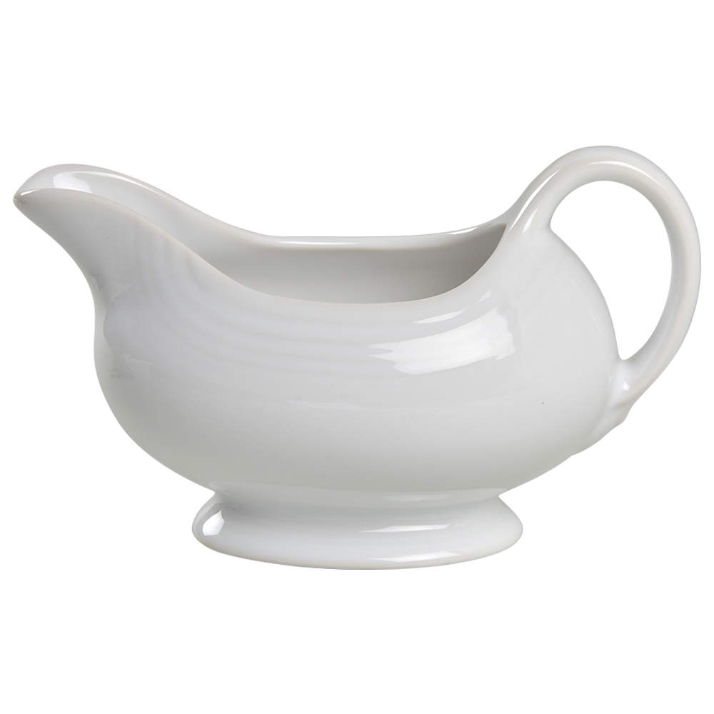 Fiesta White (Intro 1986) Open Sauce Boat by Homer Laughlin -1