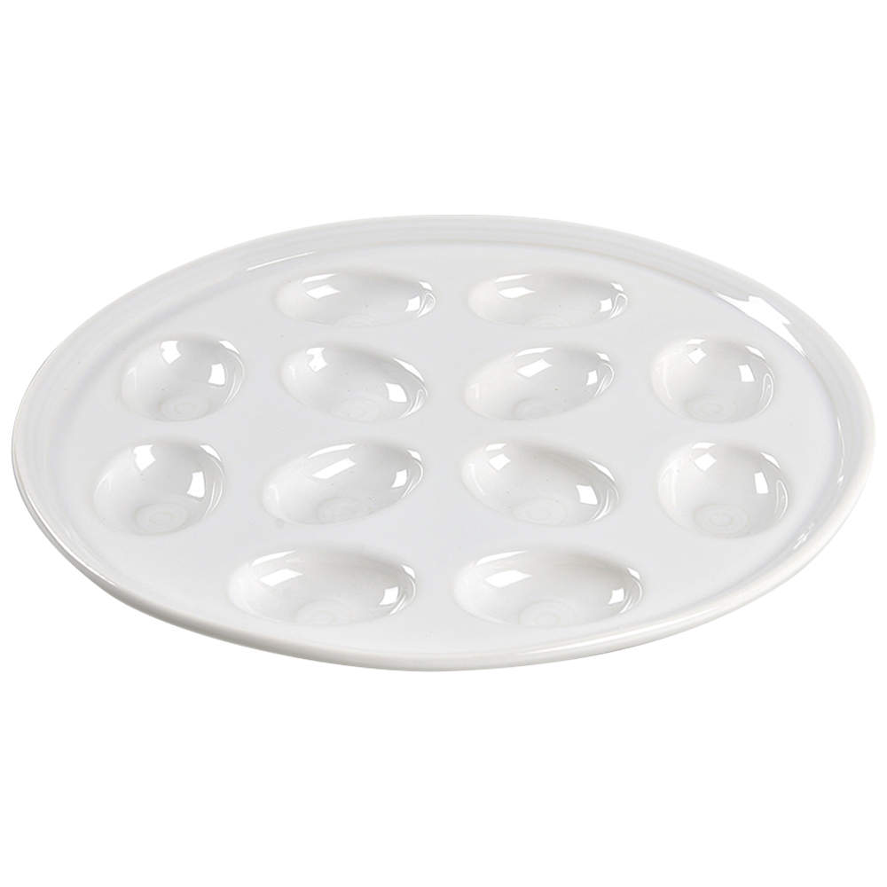 Fiesta White (Intro 1986) Deviled Egg Plate by Homer Laughlin -1