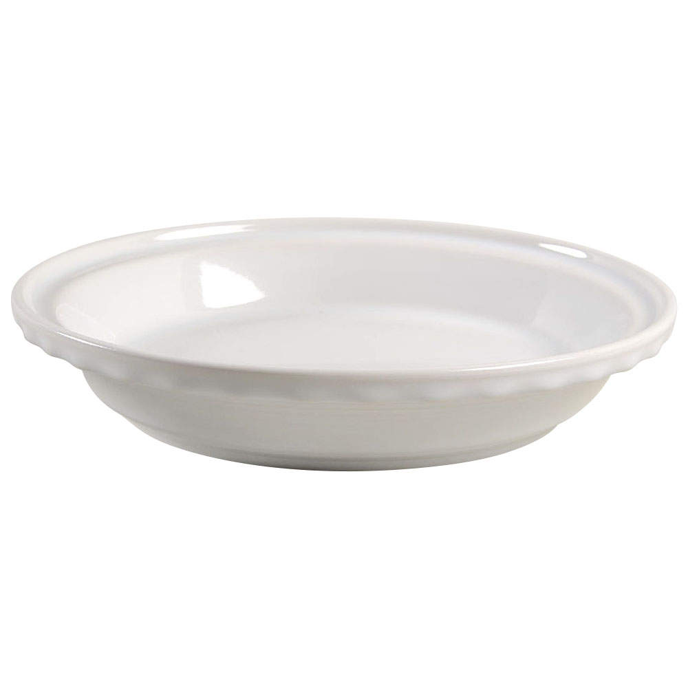 Fiesta White (Intro 1986) 10" Pie Baking Plate by Homer Laughlin -1