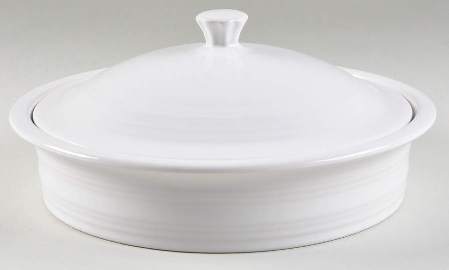Fiesta White (Intro 1986) Tortilla Warmer by Homer Laughlin -1