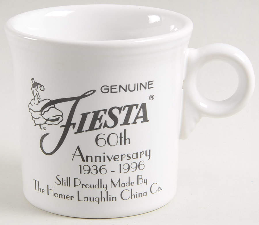 Fiesta White (Intro 1986) 60th Anniversary Commemorative Mug by Homer Laughlin -1
