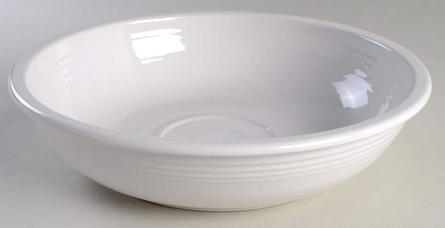 Fiesta White (Intro 1986) Chip Bowl/Plate for Chip & Dip Set by Homer Laughlin -1