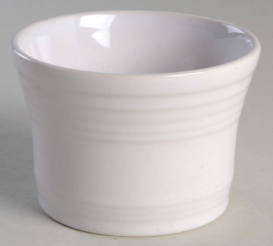 Fiesta White (Intro 1986) Dip Bowl for Chip & Dip Set by Homer Laughlin -1