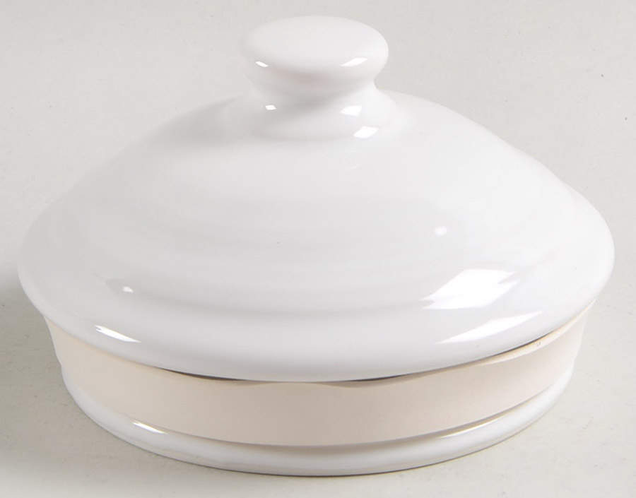 Fiesta White (Intro 1986) Lid for Small Canister by Homer Laughlin -1