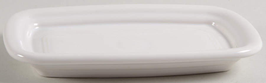 Fiesta White (Intro 1986) Extra Large 1/4 Lb Butter No Lid by Homer Laughlin -1