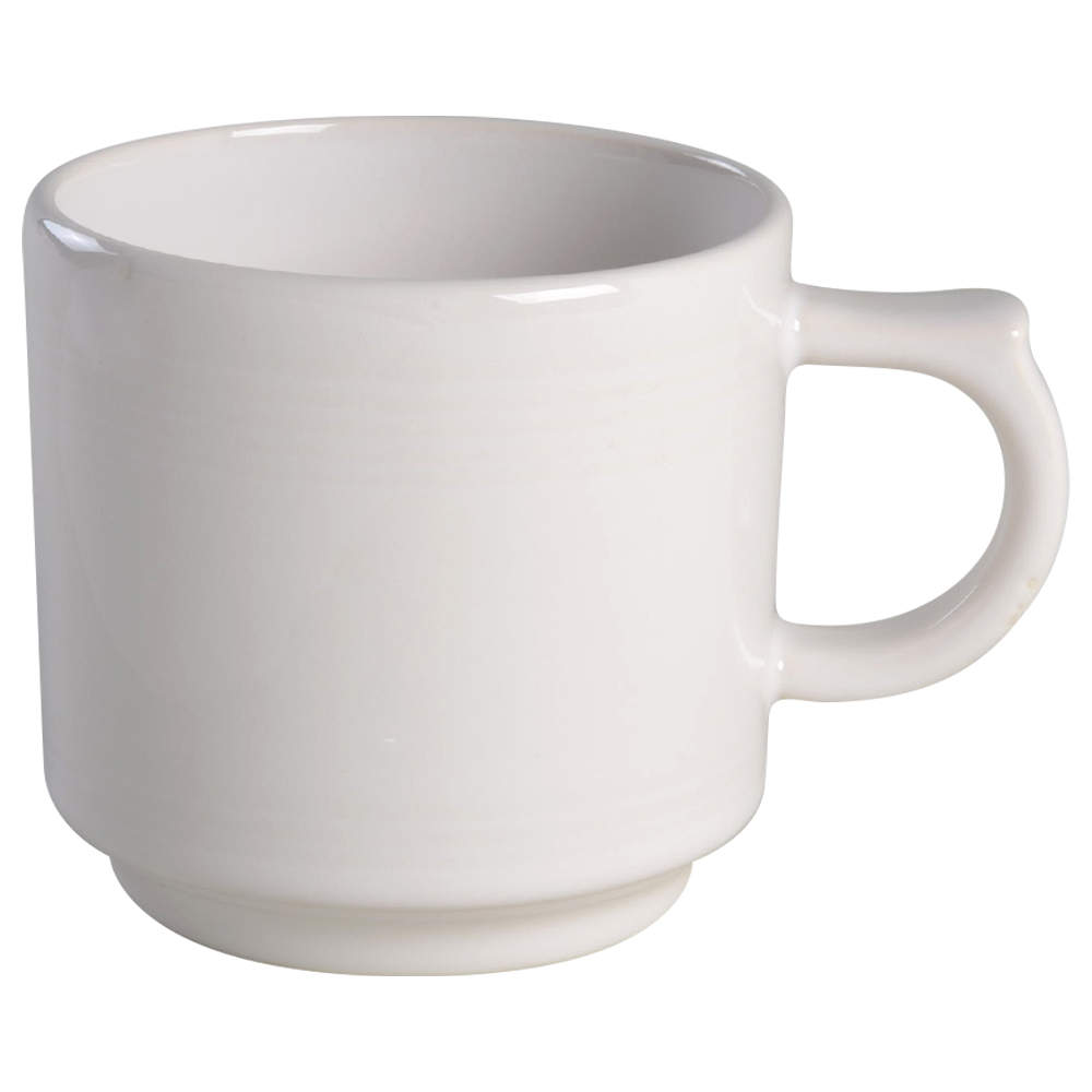Fiesta White (Intro 1986) Stackable Mug by Homer Laughlin -1