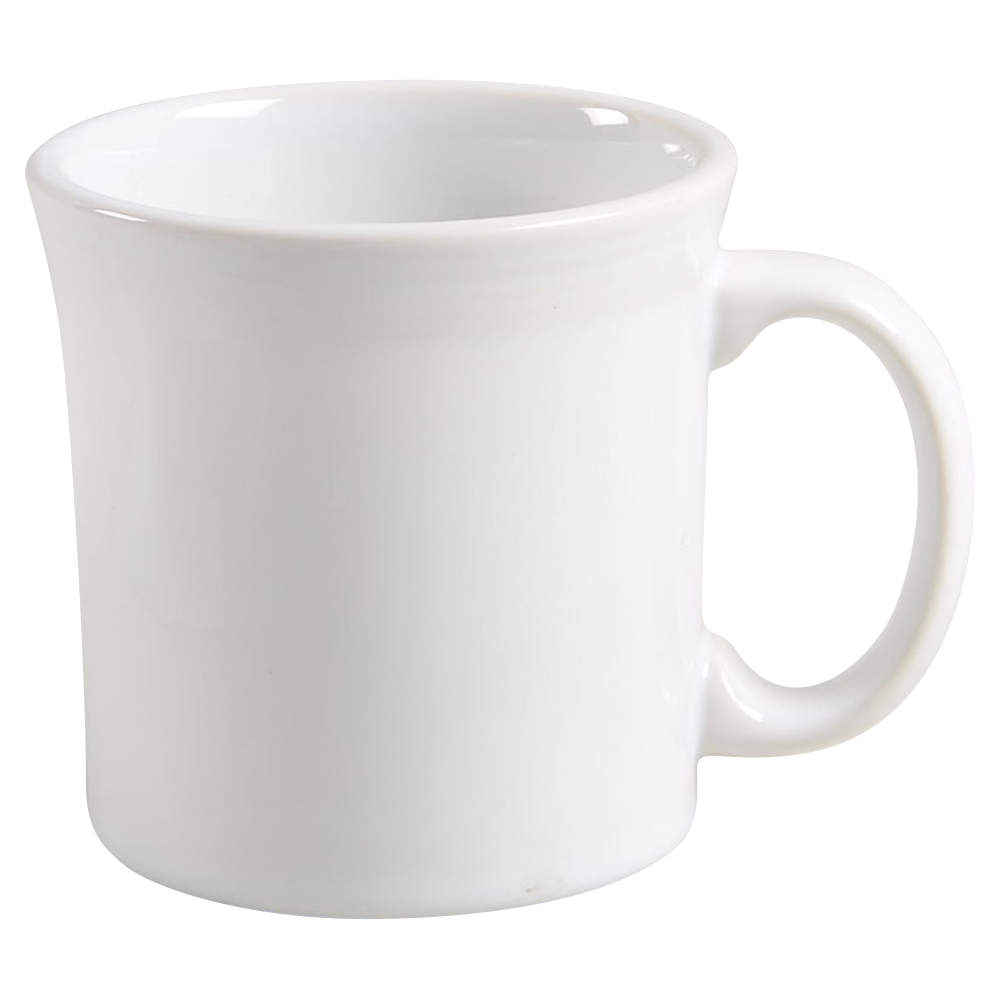 Fiesta White (Intro 1986) 12 Oz Java Mug by Homer Laughlin -1