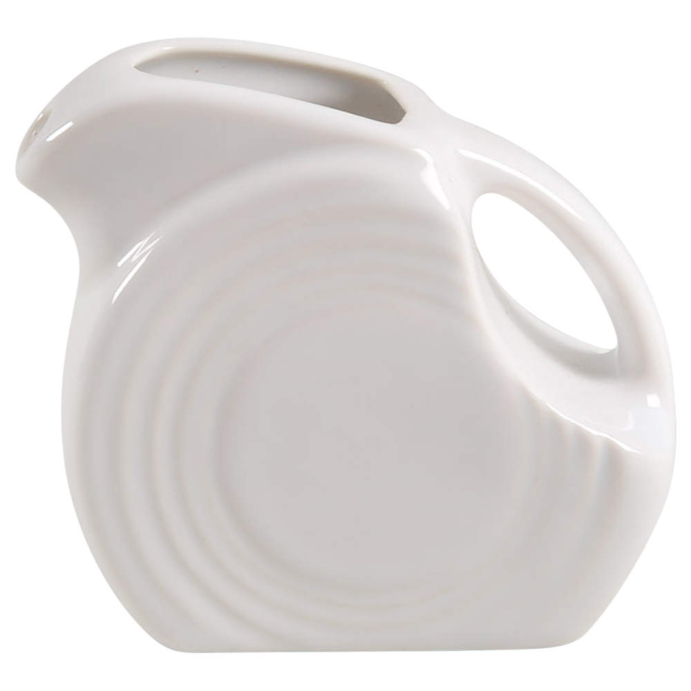 Fiesta White (Intro 1986) 4 Oz Pitcher by Homer Laughlin -1