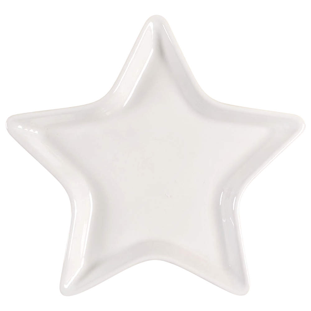 Fiesta White (Intro 1986) Star Shaped Plate by Homer Laughlin -1