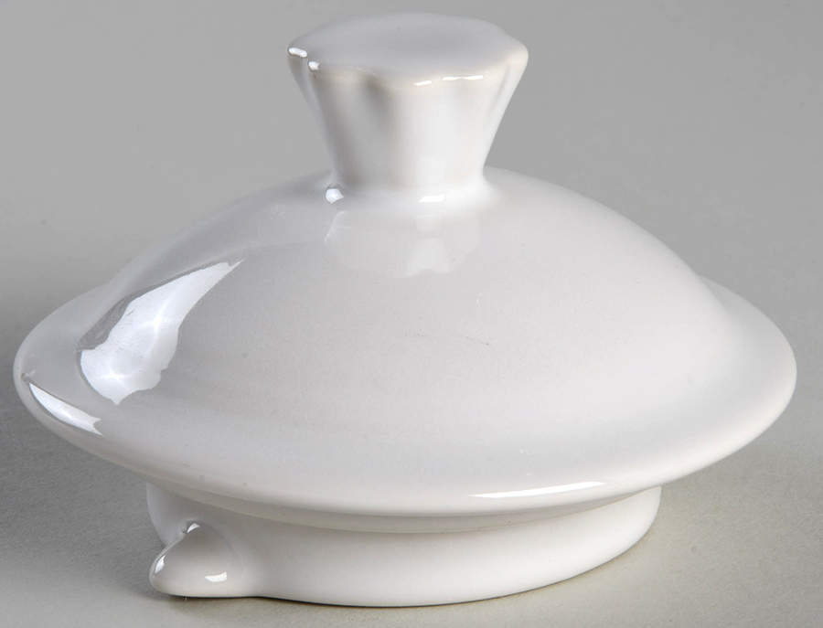 Fiesta White (Intro 1986) Lid for Teapot by Homer Laughlin -1