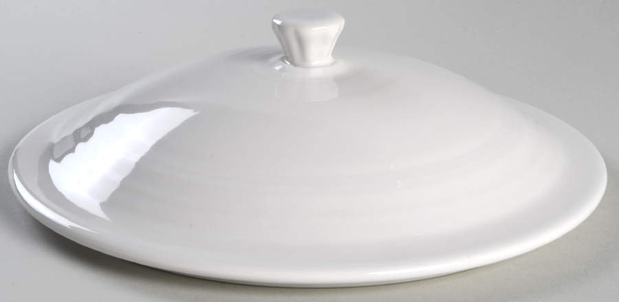 Fiesta White (Intro 1986) Lid for 2.5 Quart Round Casserole by Homer Laughlin -1