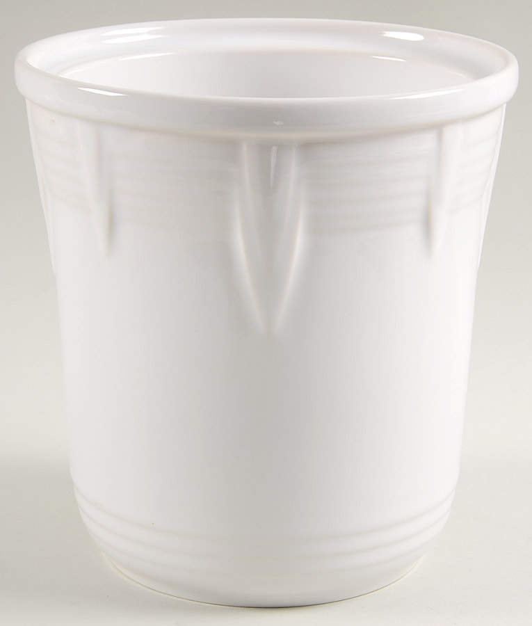 Fiesta White (Intro 1986) Medium Canister No Lid by Homer Laughlin -1