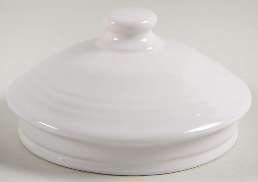 Fiesta White (Intro 1986) Lid for Medium Canister by Homer Laughlin -1