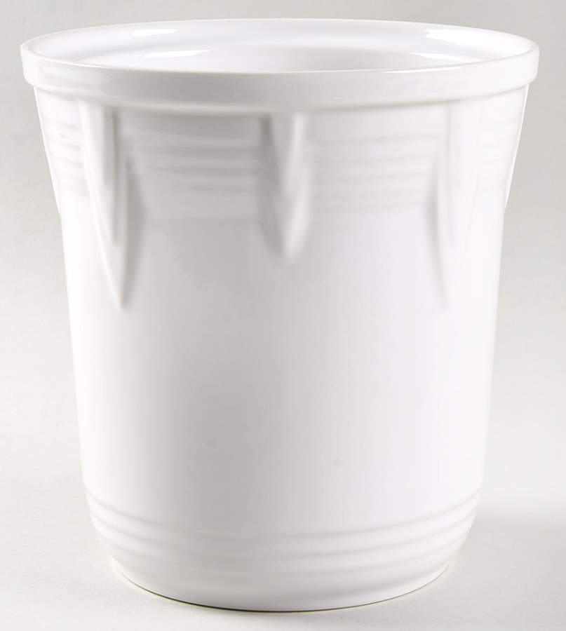 Fiesta White (Intro 1986) Utensil Holder by Homer Laughlin -1