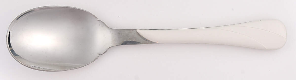 Fiesta White (Intro 1986) Tablespoon (Serving Spoon) by Homer Laughlin -1