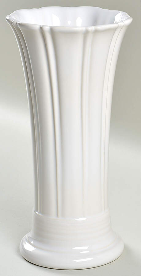 Fiesta White (Intro 1986) 9" Vase by Homer Laughlin -1