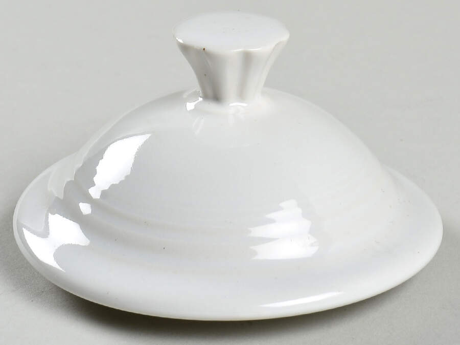 Fiesta White (Intro 1986) Lid for Teapot by Homer Laughlin -1