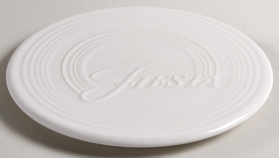 Fiesta White (Intro 1986) 8" Round Trivet by Homer Laughlin -1