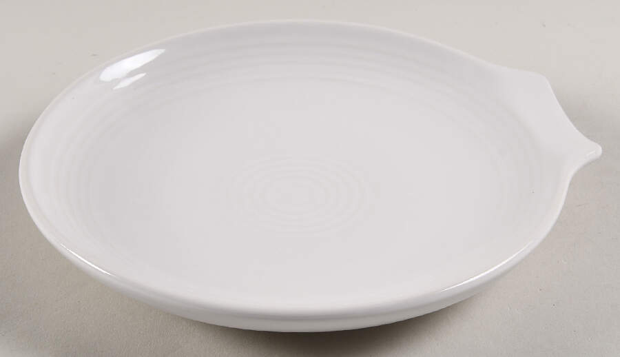 Fiesta White (Intro 1986) Double Spoon Rest/Holder by Homer Laughlin -1