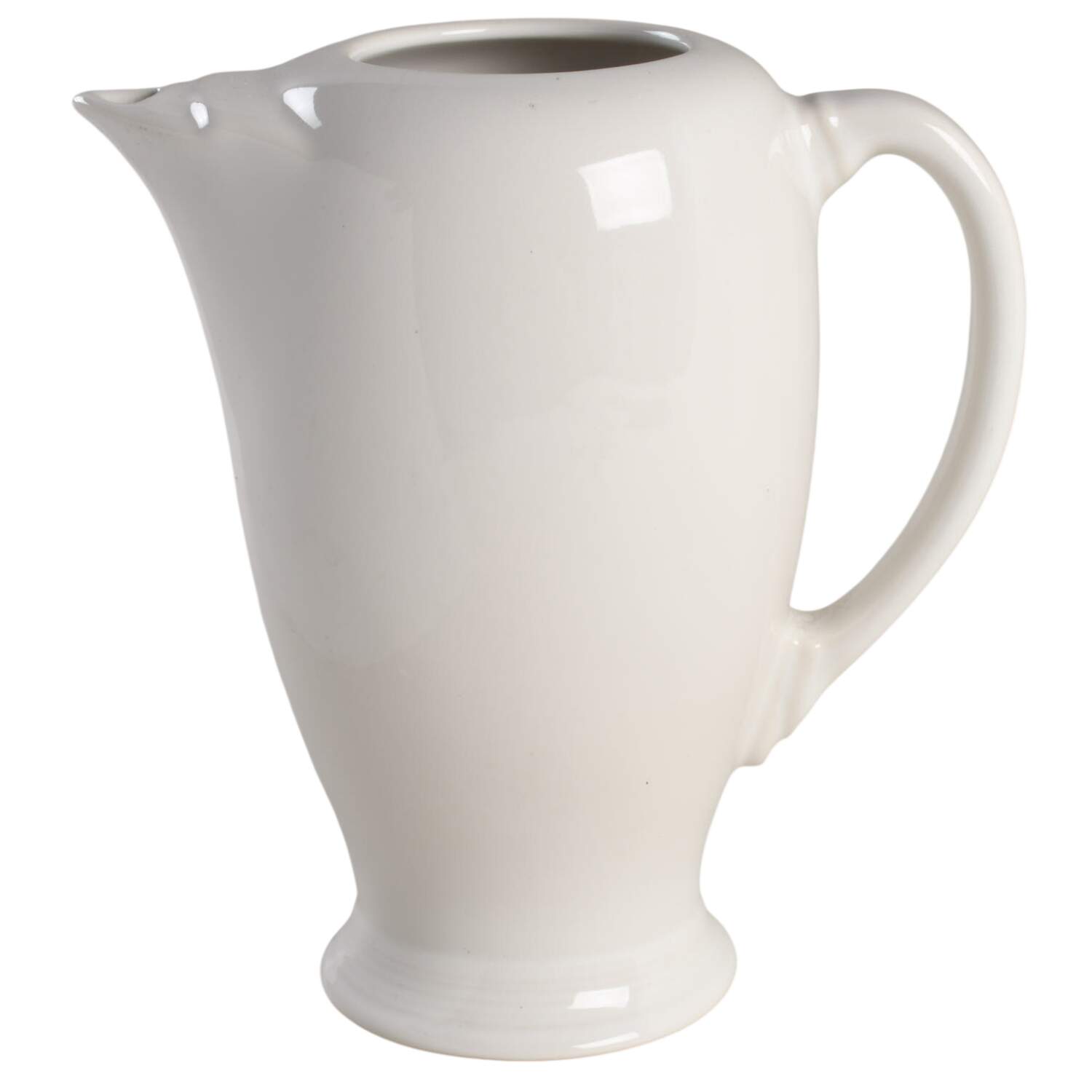 Fiesta White (Intro 1986) Coffee Pot No Lid by Homer Laughlin -1
