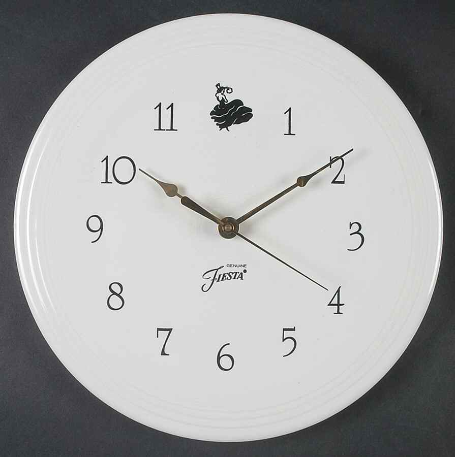 Fiesta White (Intro 1986) Clock Plate by Homer Laughlin -1
