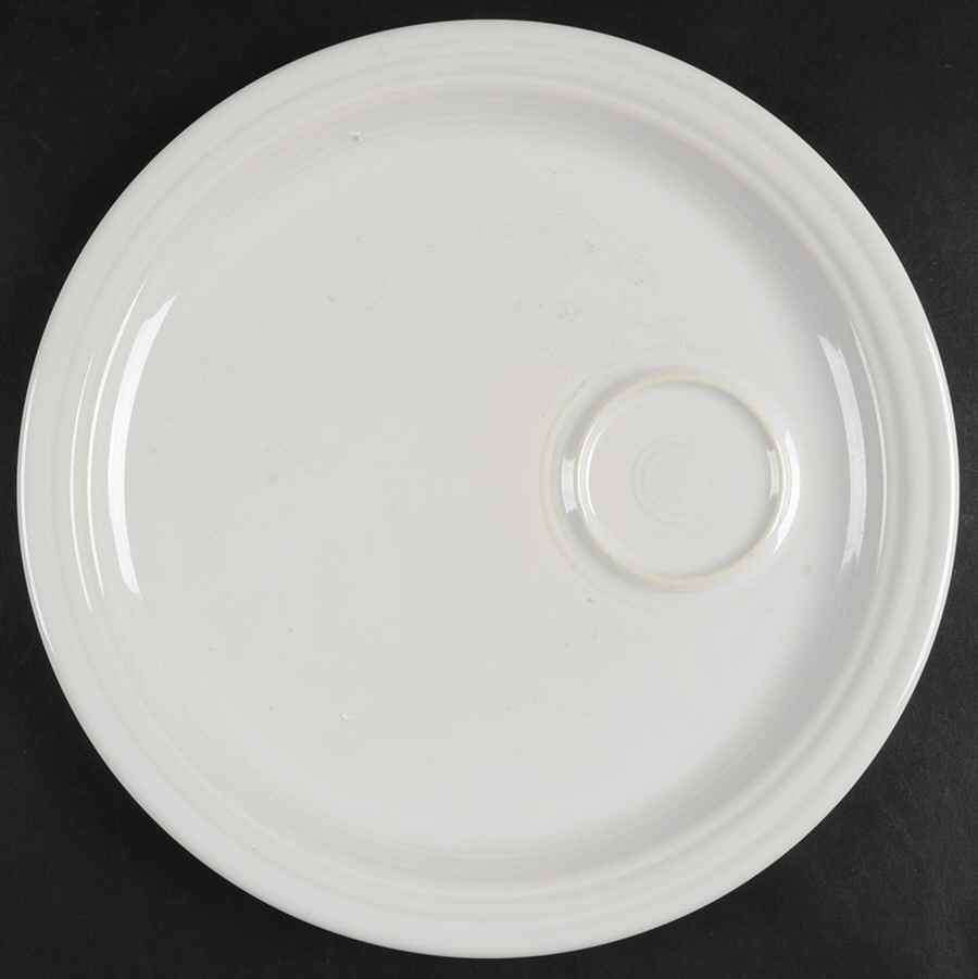 Fiesta White (Intro 1986) Snack Plate by Homer Laughlin -1