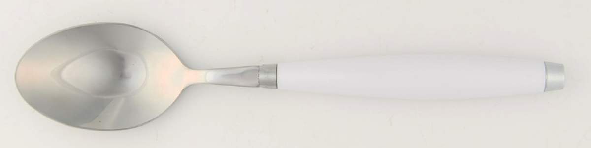Fiesta White (Intro 1986) Oval Place Soup Spoon by Homer Laughlin -1