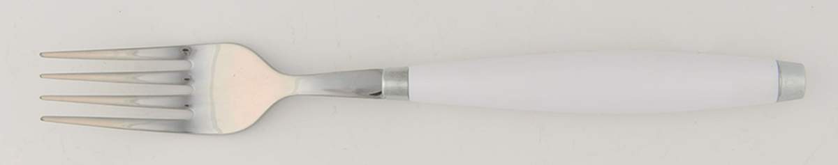 Fiesta White (Intro 1986) Dinner Fork (7 1/2" or Larger) by Homer Laughlin -1