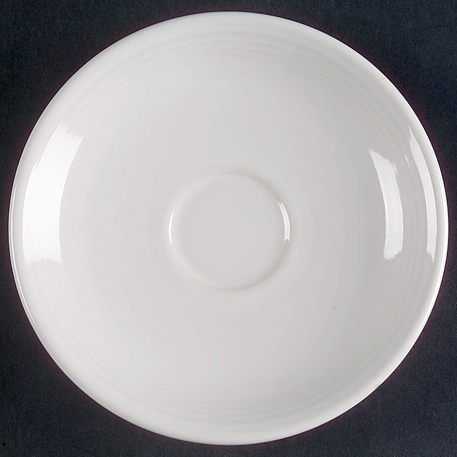 Fiesta White (Intro 1986) Saucer for Demitasse Cup by Homer Laughlin -1