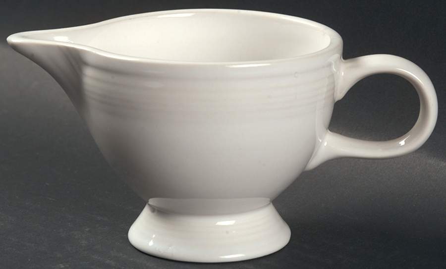 Fiesta White (Intro 1986) Individual Creamer by Homer Laughlin -1