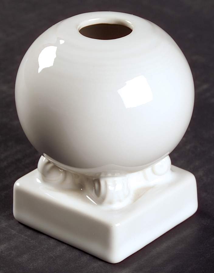 Fiesta White (Intro 1986) Bulb Candleholder by Homer Laughlin -1