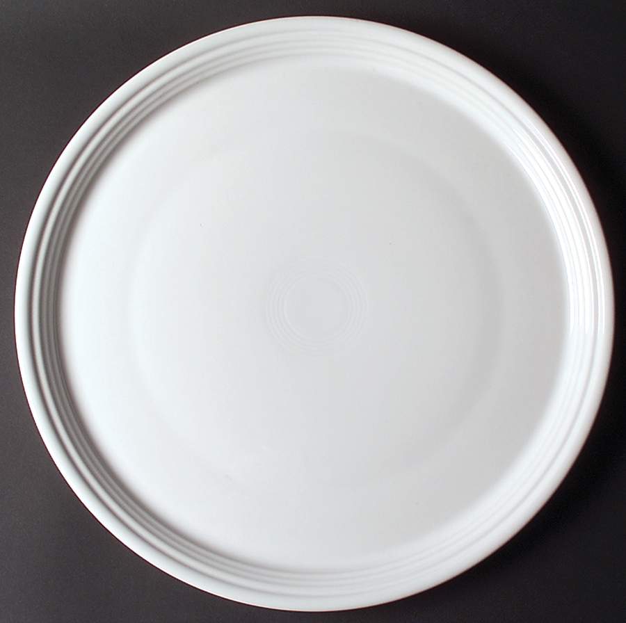 Fiesta White (Intro 1986) 15" Pizza Tray by Homer Laughlin -1
