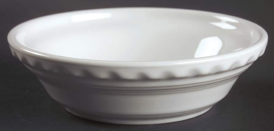 Fiesta White (Intro 1986) 6" Pie Baking Plate by Homer Laughlin -1