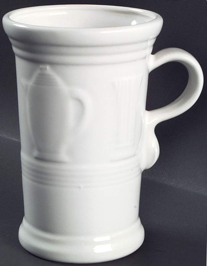 Fiesta White (Intro 1986) Cappuccino Mug by Homer Laughlin -1