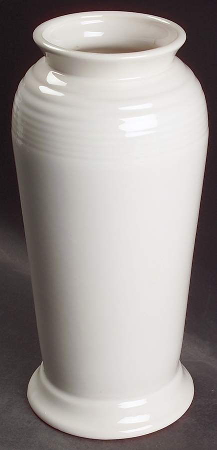 Fiesta White (Intro 1986) 9" Monarch Vase by Homer Laughlin -1