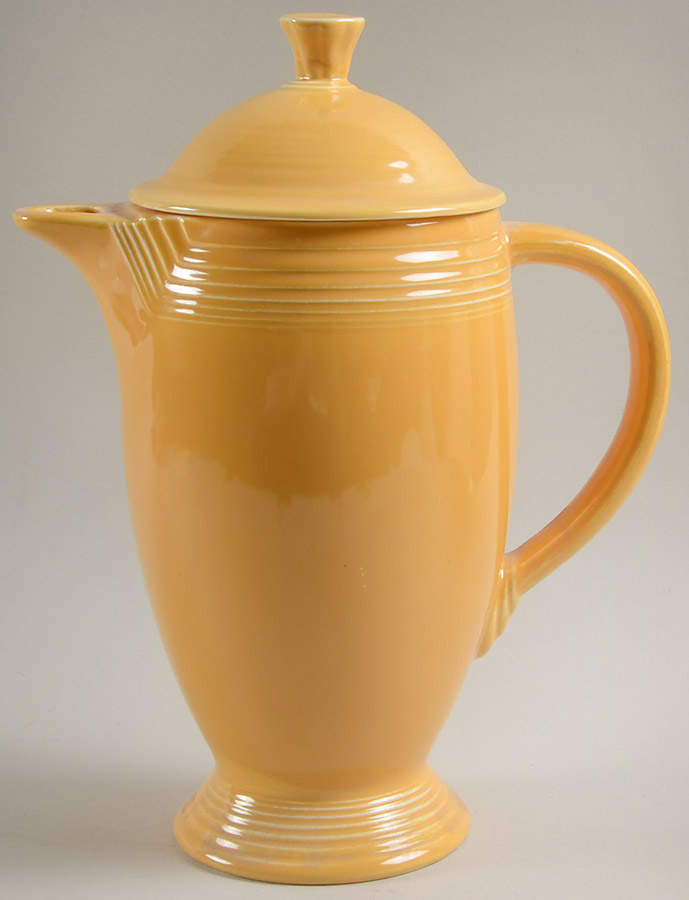 Fiesta Yellow (Older) Coffee Pot & Lid by Homer Laughlin -1