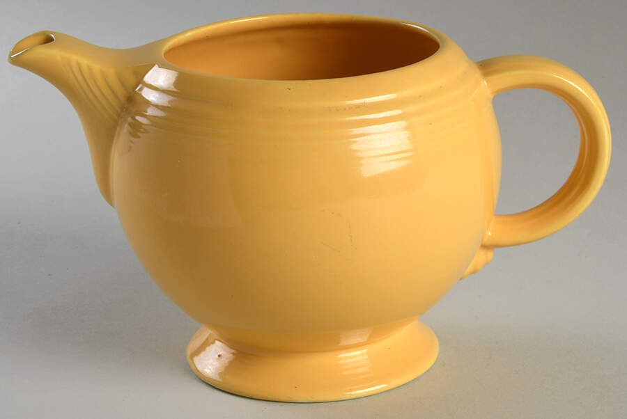 Fiesta Yellow (Older) Teapot No Lid by Homer Laughlin -1