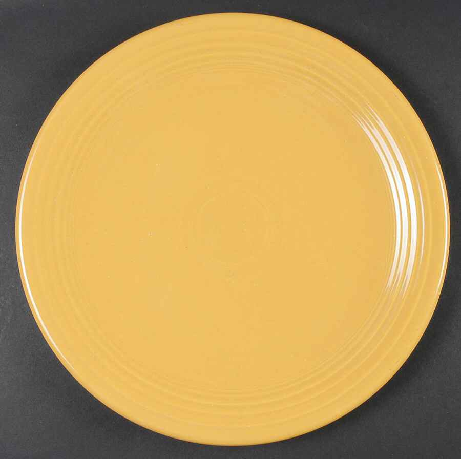 Fiesta Yellow (Older) 12" Chop Plate (Round Platter) by Homer Laughlin -1