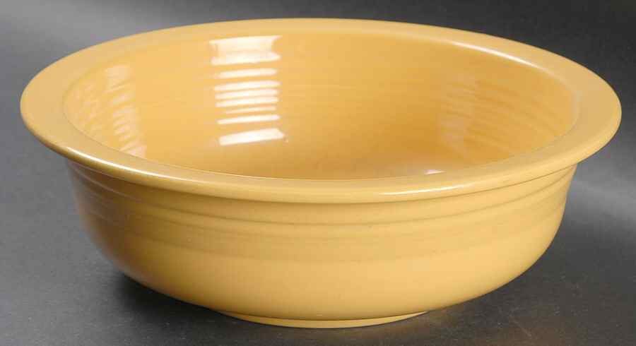 Fiesta Yellow (Older) 8" Nappy by Homer Laughlin -1