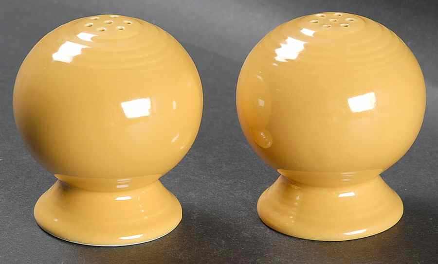 Fiesta Yellow (Older) Salt & Pepper Set by Homer Laughlin -1