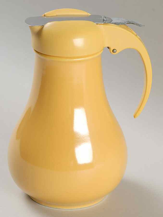 Fiesta Yellow (Older) Large Syrup with Lid by Homer Laughlin -1