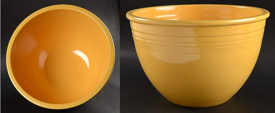 Fiesta Yellow (Older) 11" Nested Mixing Bowl w/No Center Interior Rings by Homer Laughlin -1