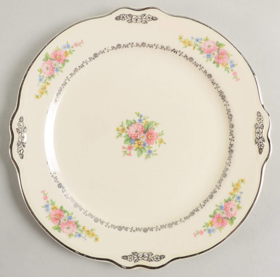 Flowers and Filigrees Salad Plate by Homer Laughlin -1