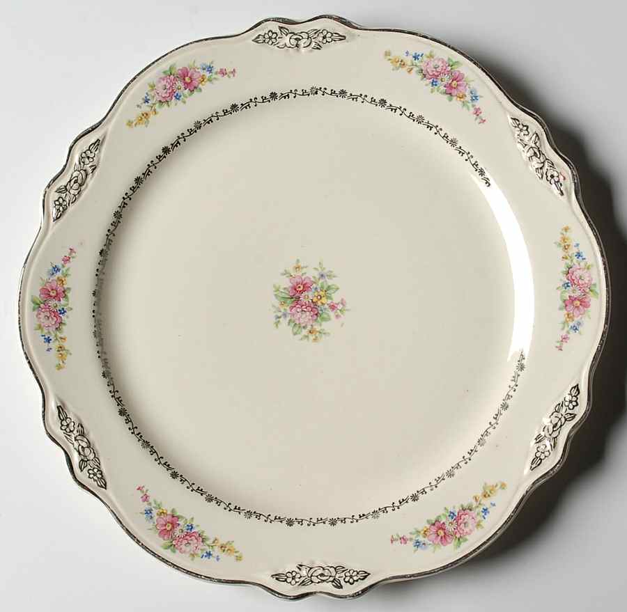Flowers and Filigrees Luncheon Plate by Homer Laughlin -1