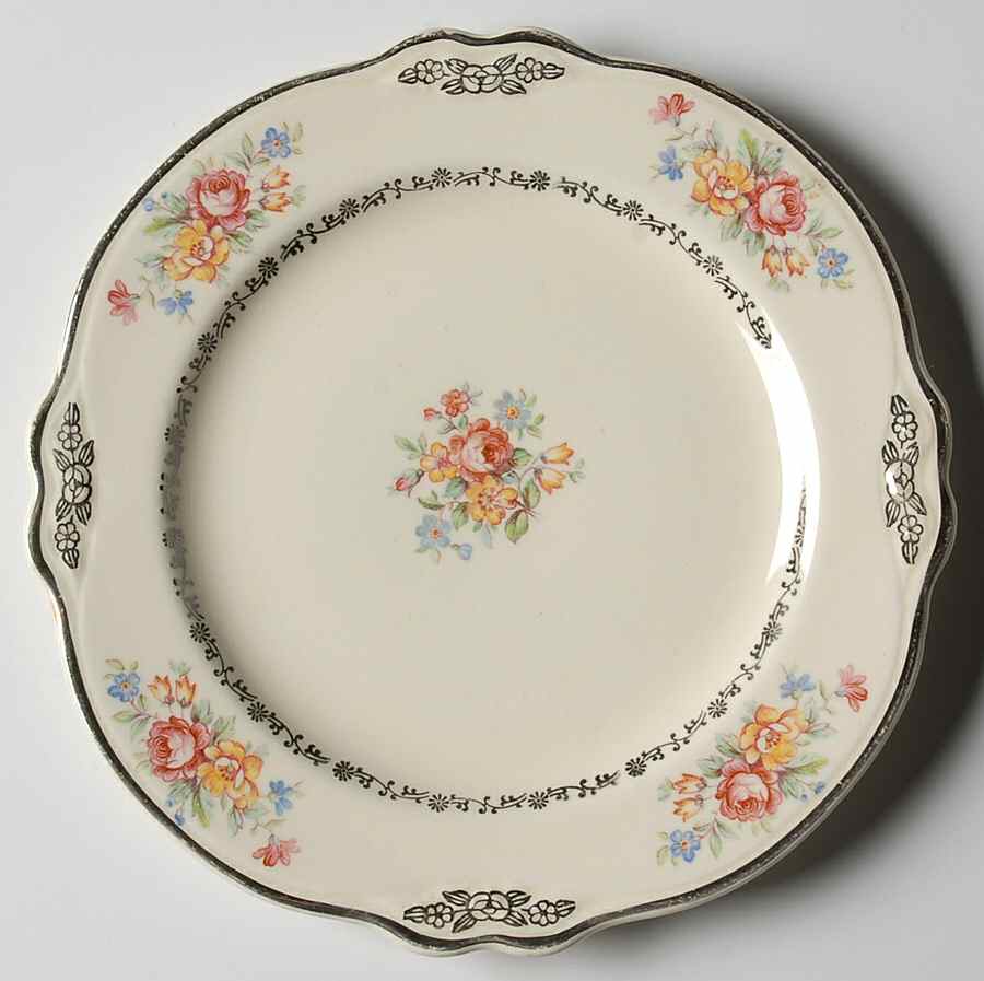 Flowers and Filigrees Bread & Butter Plate by Homer Laughlin -1