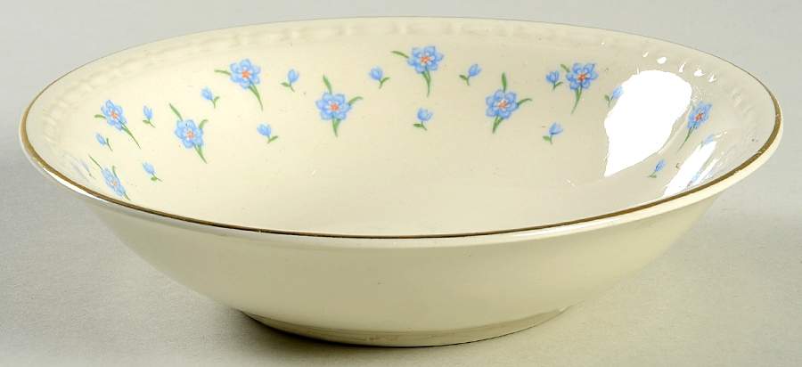Forget-Me-Not (Gold Trim) Fruit/Dessert (Sauce) Bowl by Homer Laughlin -1